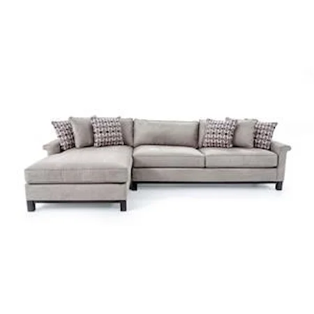 Customizable Two Piece Contemporary Sectional